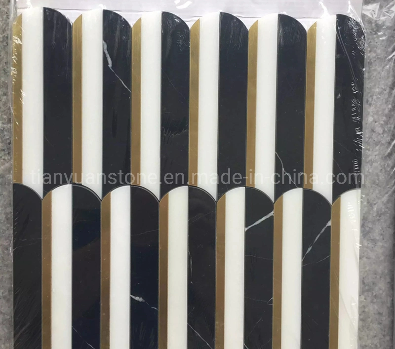 White/Grey/Black Marble Mosaic Tiles Stone for Home/Hotel/Flooring/Wall/Kitchen