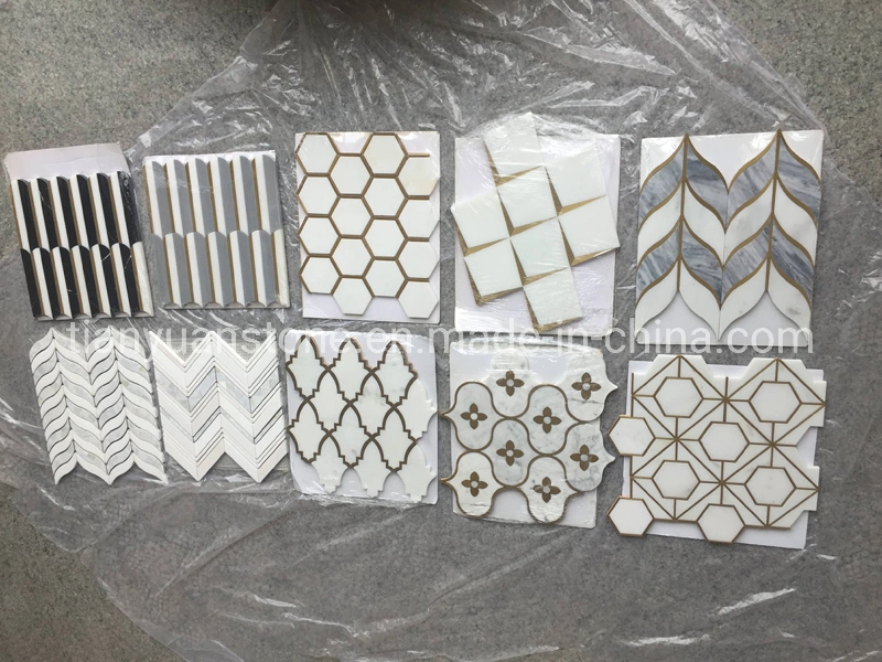 White/Grey/Black Marble Mosaic Tiles Stone for Home/Hotel/Flooring/Wall/Kitchen