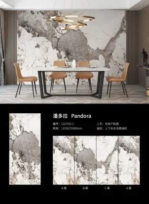 Foshan nova pedra sinterizada quente 1200x2700x9mm azulejo de parede interior do banheiro vitrificado