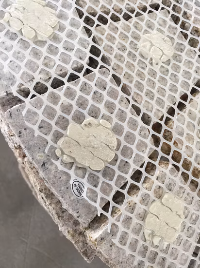 Setor de pedra natural em forma de piso de jardim Design de paralelepípedos de granito em malha
